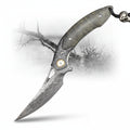 Damascus Steel Folding Knife – Handmade Multi-Function Pocket Knife for Men | EDC & Gift Knife