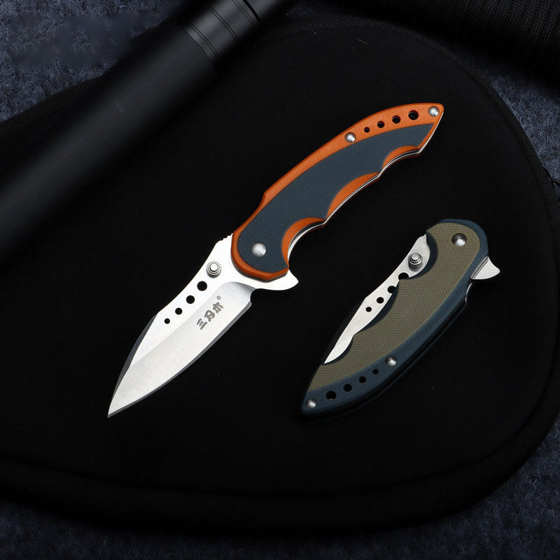 Bushcraft Pocket Knife for men Tactical Folding Knives with 12C27 steel